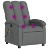 vidaXL Adjustable Dark Gray Fabric Massage Recliner - Comfort Manual Reclining Armchair With Vibration Massage, Side Pocket & Sturdy Frame - 2 of 4