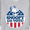 Men's - Peanuts - Snoopy Go Vote Graphic Fleece Sweatshirt - image 2 of 4