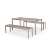 GDFStudio Crested Bay Outdoor Aluminum and Faux Wood 3 Piece Picnic Set - 2 of 4