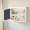 Mshliw 36" x 28" Wall Mounted Medicine Cabinet with Mirror, Modern Bathroom Storage Cabinet with Adjustable Shelf & Concealed Storage - 3 of 4