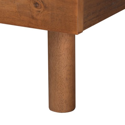 Winston Walnut Brown King Platform Bed with Wood Slats