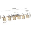 Crystal Vanity Light Fixtures Modern Stainless Steel, 6 Light Vanity Light Bathroom Wall Lights Fixtures E26 Base(Exclude Bulb) - 4 of 4