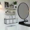 Racxily Bathroom Shelf Over Toilet, Floating Bathroom Shelf Wall Mounted with Wire Basket, Floating Shelf for Wall D¨¦cor,White - 2 of 4