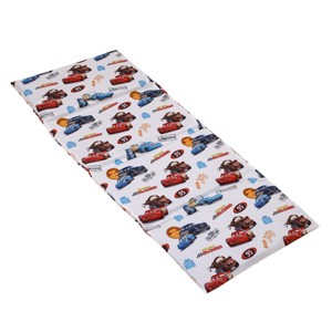 NoJo Disney Cars Radiator Springs White, Blue, and Red Lightning McQueen and Tow-Mater Preschool Nap Pad Sheet - 1 of 4