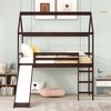 NicBex Twin over Twin Bunk Bed Convertible Pine Triple Bed Frame with Trundle, 3 Drawers, Ladder and Guardrail, No Box Spring Required - 2 of 4