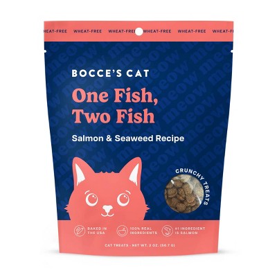 Bocce s Bakery One Fish Two Fish Crunchy Chewy Cat Treats 2oz