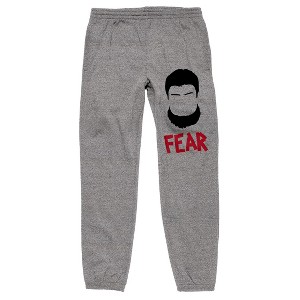 The Office Fear Mose Schrute Silhouette Men's Heather Graphite Sweatpants - 1 of 3