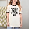 Simply Sage Market Women's Pumpkin Spice Keeps Me Nice Short Sleeve Ringer Tee - 2 of 4