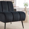 Lyngins 24.4" Wide Modern Upholstered Armless Chair with Rubber Wood Legs, High-Quality Chenille Fabric Accent Chair for Living Room, Bedroom, Office - 4 of 4