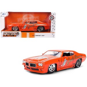 1971 Pontiac GTO "Goat's Revenge" Orange with Graphics "Bigtime Muscle" Series 1/24 Diecast Model Car by Jada - 1 of 4