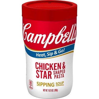 Campbell's Chicken & Stars Microwaveable Sipping Soup - 10.75oz
