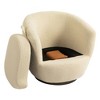 PAGED Teddy Upholstered Accent Chair with Hidden Storage Space,Modern Swivel Barrel Chairs for Bedroom,Reading Room,Beige - 4 of 4