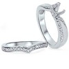 Pompeii3 1/4ct Diamond Engagement Mount Set 14K White Gold - 2 of 4