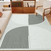 COZONY Modern Geometric Arch Black Washable Low Pile Area Rug - 3 of 4