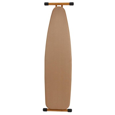 Tan FiberTech Cover Ironing Board with Bamboo Legs