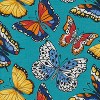 Butterfly Garden 2pc Outdoor/Indoor Throw Pillows Turquoise - Pillow Perfect - 4 of 4