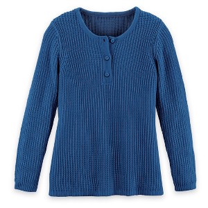 Collections Etc Henley Shaker Knit Sweater - 1 of 4