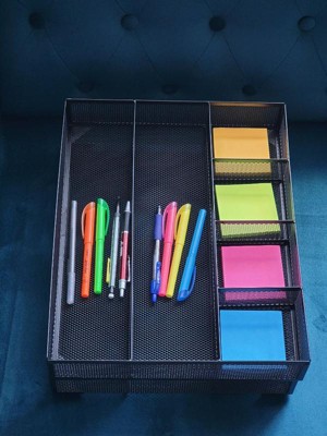 Desk Organizers and Accessories,DIY Desktop Organiezr with Phone Holder,  Sticky Note Tray, Paperclip Storage and Office Caddy for Office Home School