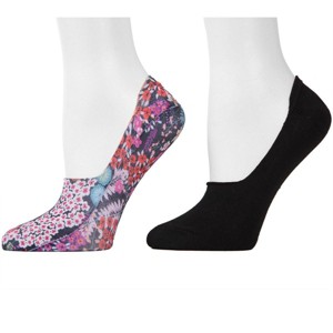 Natori Wildflowers No-Show 2-Pack Liner Socks - 1 of 2