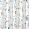 Kate Aurora Maritime Blues Coastal Sailboats And Fish Fabric Shower Curtain - 72 in. Wide x 72 in. Long - 4 of 4