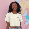 Dalix Smile Face Boxy Short Sleeve Tee Relaxed Summer Cotton Garment Dyed Womens - 3 of 4