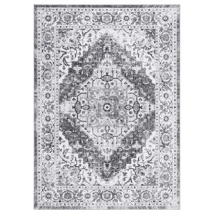 Coolmee Area Rugs for Living Room,Non-Slip Backing Washable Rugs,Vintage Large Area Rug，Stain Resistant Home Decor Rug Multi Color - 1 of 4