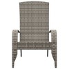 vidaXL Garden Adirondack Chair Grey Poly rattan, powder-coated steel - 3 of 4