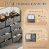 SKRAN Grid Cabinet Fabric Storage Tower with 9 Drawers For Bedroom,Tall Chest Organizer Unit With Fabric Bins, Steel Frame, Wood Top - 3 of 4