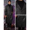 Lars Amadeus Men's Vintage Lapel Gothic PU Faux Leather Trench Coat - 4 of 4