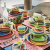 BrylaneHome Santa Fe Hand-Painted Striped Stoneware Dinnerware - 2 of 4