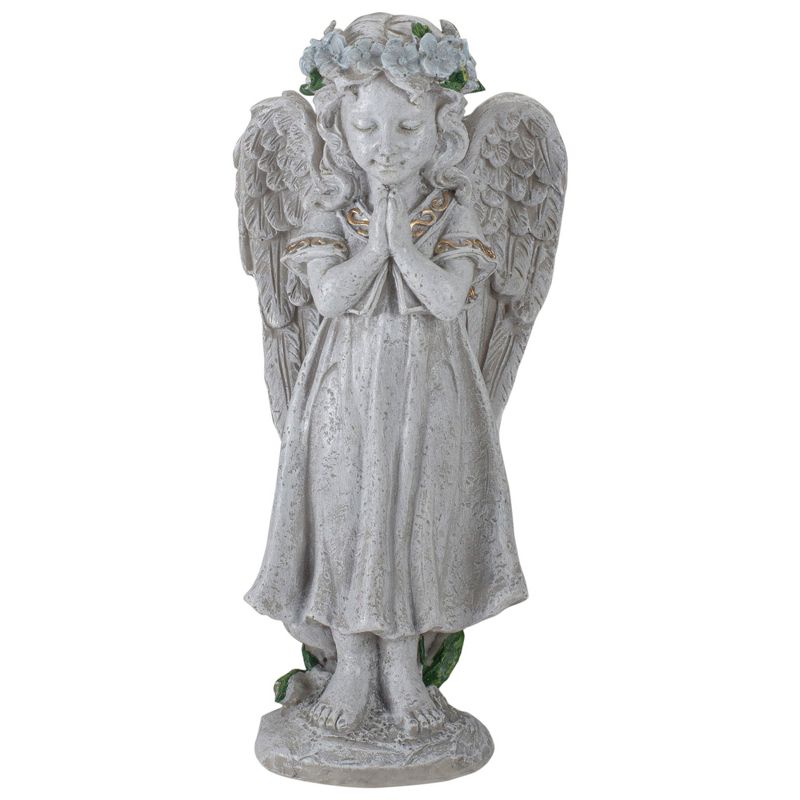Northlight 10" Angel Standing in Prayer Outdoor Garden Statue, 1 of 6