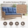 Buenhomino Outdoor Patio Couch Wicker Sofa - 3 Seater Rattan Sofa for Outside Patio Garden with Deep Seating and Olefin Cushions - 3 of 4