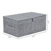 REGALWOVEN Fabric Collapsible Spacious Versatile Storage Bin with Lid and Handle - 4 of 4