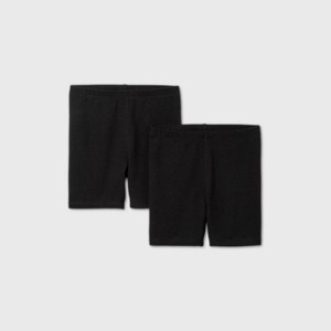 Toddler Girls' 2pk Adaptive Bike Shorts - Cat & Jack™ Black - 1 of 1