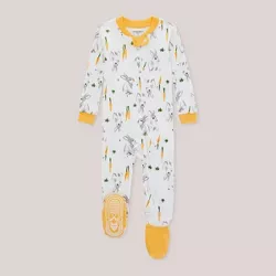 Burt's Bees Baby® Baby Boys' Roaming Rabbit Organic Cotton Footed Pajama - White 18M