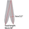 Allegra K Women's Long Narrow Lace Embroidery Pure Skinny Ribbon Scarves Neckerchief Waistband Hairband - 3 of 4