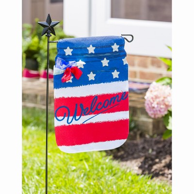 Evergreen Flag & Garden Garden Stand with a Country Star Topper, Black Flag Pole Hardware for The Home