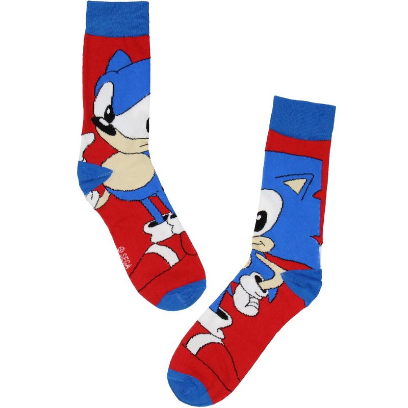 Sonic The Hedgehog Men's Tails And Sonic 2-Pack Crew Socks, 2 of 5
