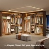 GlasFlength Closet System Sets Modern Closet Cabinet with Shelves, for Living Room, Dining Room, Beige, 109"*47"*24" - 3 of 4
