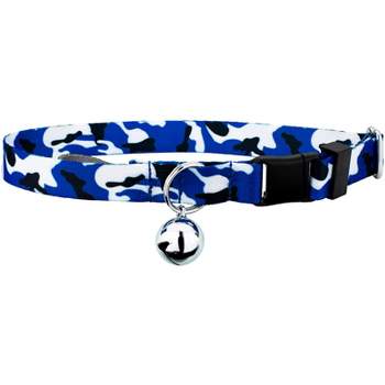 Country Brook Petz Royal Blue and White Camo Cat Collar