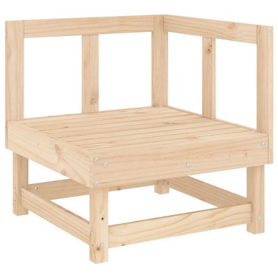 vidaXL Garden Corner Sofa Natural wood Solid pine wood Standard Modular