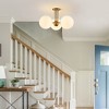 LLHZSY 3-Light 22" Modern Sputnik Globe Glass Semi Flush Mount Ceilling Light Fixture - Gold - 2 of 4