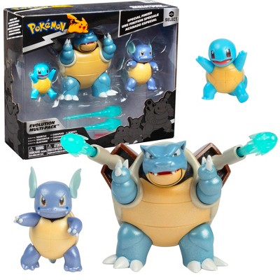 Pokémon Select Squirtle Evolution 3 Pack - Features 2-Inch Squirtle, 3-Inch Wartortle & 4.5-Inch Blastoise Blaster Battle Figures- Great Gift for Kids
