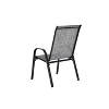 Sapphtopaz Outdoor Dining Chairs Steel Patio Chairs with Armrest High Backrest Breathable Fabric for Backyard, Patio, Pool, Lawn - 2 of 4