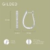 Gilded 1/4 to 2 Carat Total Weight Lab-Grown Diamond Prong Set Hoop Earrings in 925 Sterling Silver and 14KT Yellow Gold Plated Silver, Hinged Closure - 4 of 4