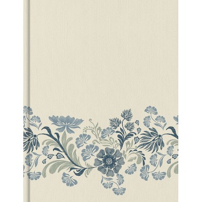 CSB Notetaking Bible, Large Print Edition, Cream Floral Cloth Over Board - by  Csb Bibles by Holman (Hardcover)