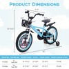 Costway 12"/14"/18" Kid's Bike for 4-8 with Height-Adjustable Handlebar & Saddle Handbrake Blue/Green/Red/Purple - 3 of 4