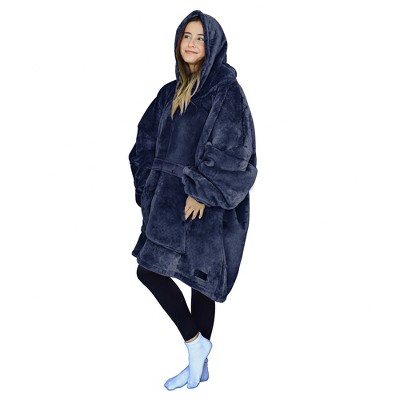 Women’s Leisure Studio Blanket Hoodie Woman Flannel Oversized Sweatshirt, Soft Fleece Loungewear Blanket Hoodie Wearable, Gift Woman - Tirrinia