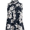 Lands' End Women's Cotton Voile Sleeveless Mock Neck Blouse - 3 of 4