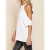 Women's One Shoulder Ribbed Top - POL - 2 of 4